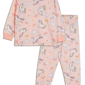 Pembe Ponny Desenli Pamuklu Pijama Takımı